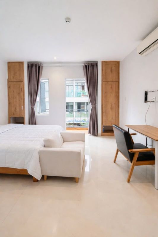 1-bedroom apartment with balcony near An Thuong beach