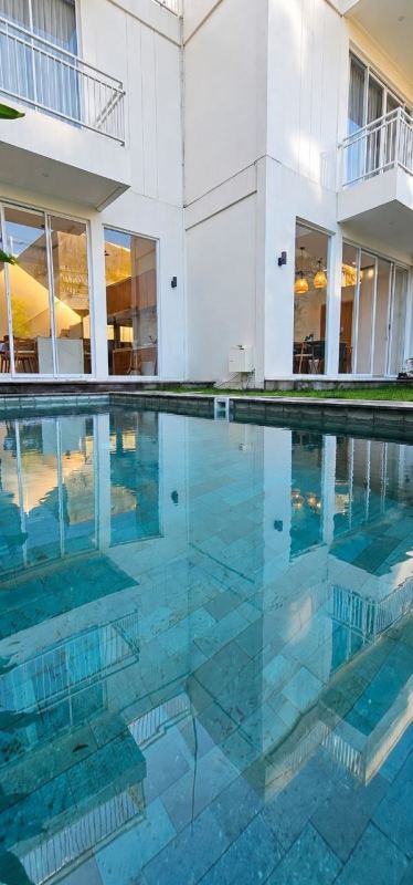 2-bedroom villa with pool and rice field view