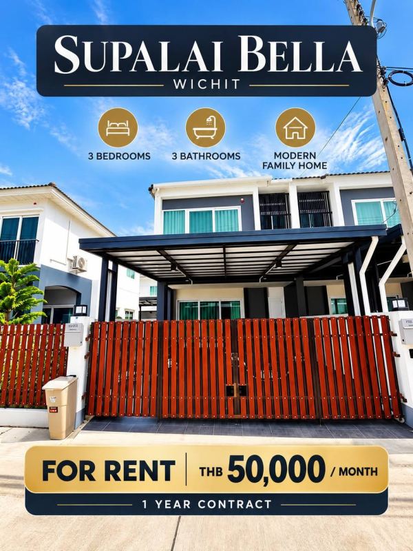 3-bedroom house in Supalai Bella Wichit