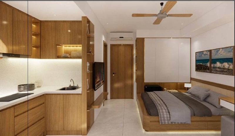 Studio with sea-view balcony in Vinh Hai