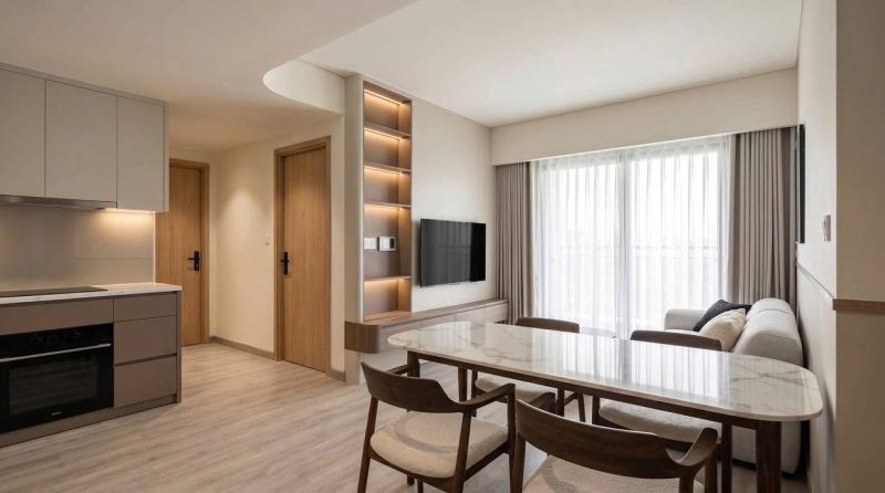 Меблированные апартаменты с 2 спальнями в Lumiere Boulevard, Vinhomes Grand Park