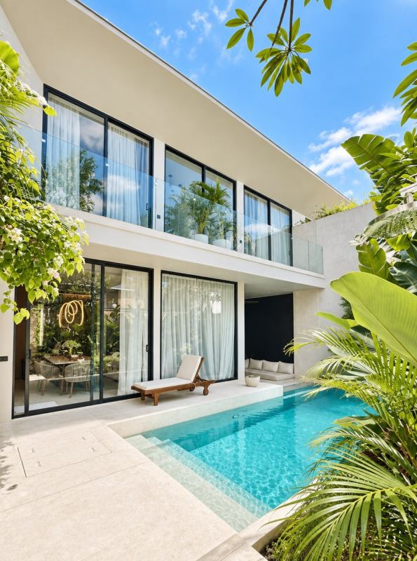 3 bedroom villa with private waterfall in Canggu