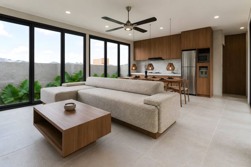 3 Bedroom Villa with Rice‑field View in Pererenan