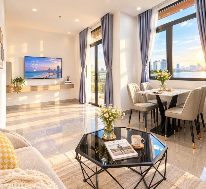 Brand New 2-Bedroom Apartment with River View on Tran Hung Dao