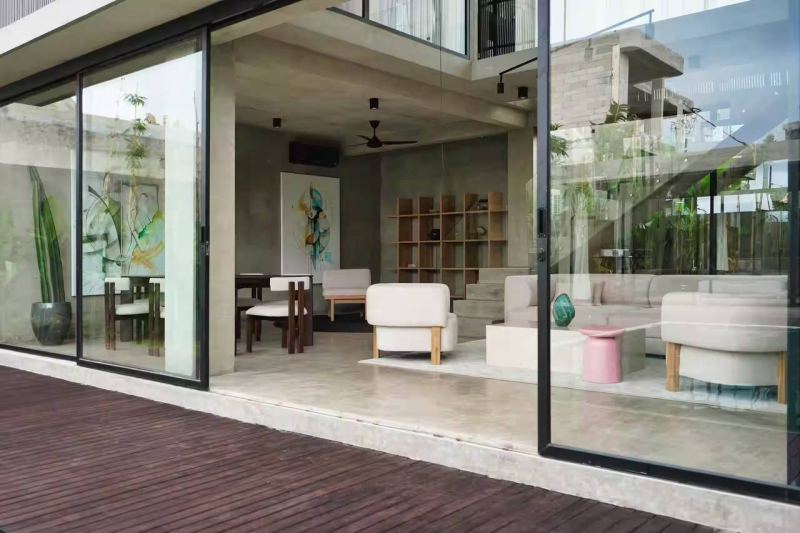 3BR Brutalist Villa with Ocean View in Ungasan