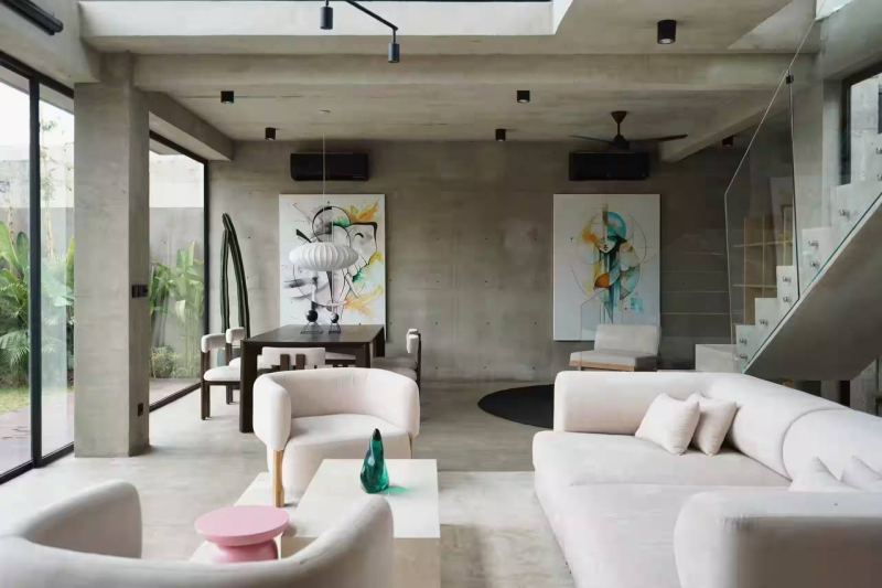 3BR Brutalist Villa with Ocean View in Ungasan