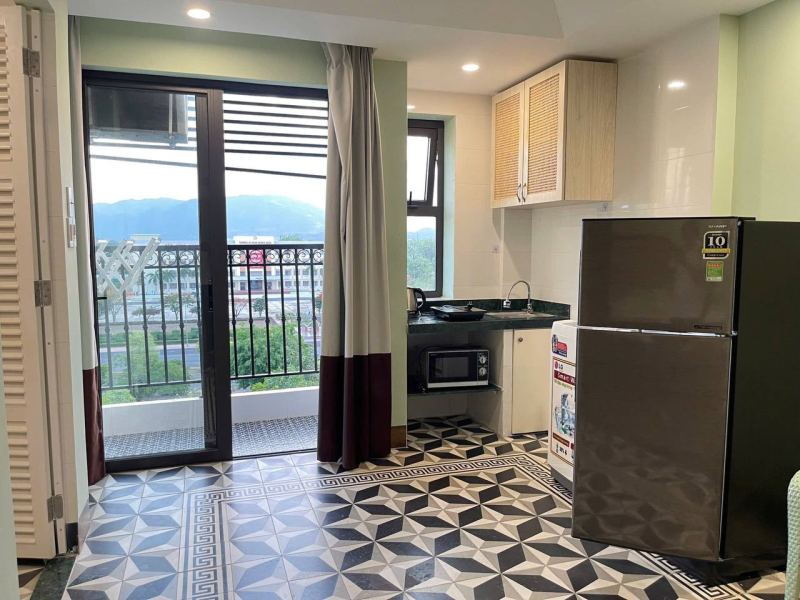 Studio apartment with spacious balcony