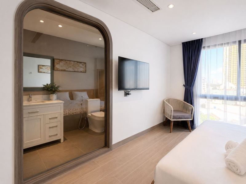 Современные апартаменты с 1 спальней рядом с пляжем My Khe Beach F142