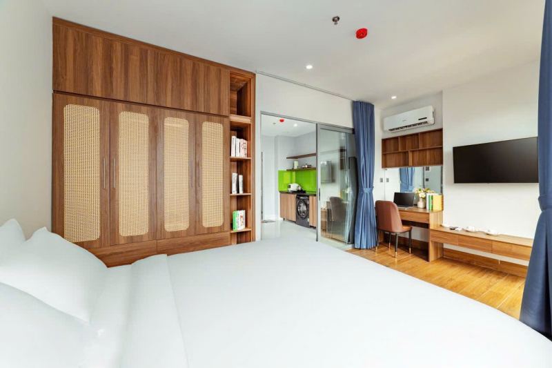 1‑Bedroom Apartment with Balcony, Room 201 in Da Nang