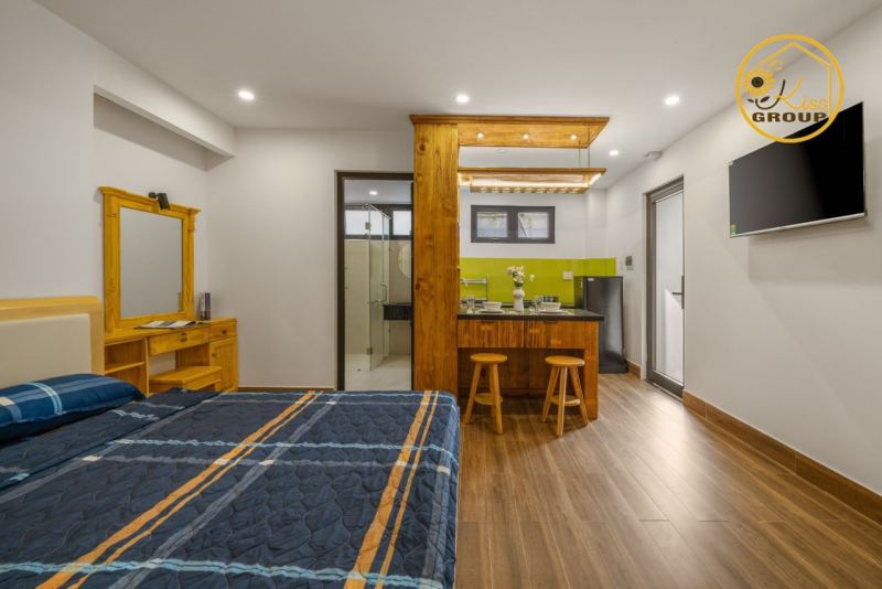 Studio with balcony and swimming pool on An Thuong 2 street