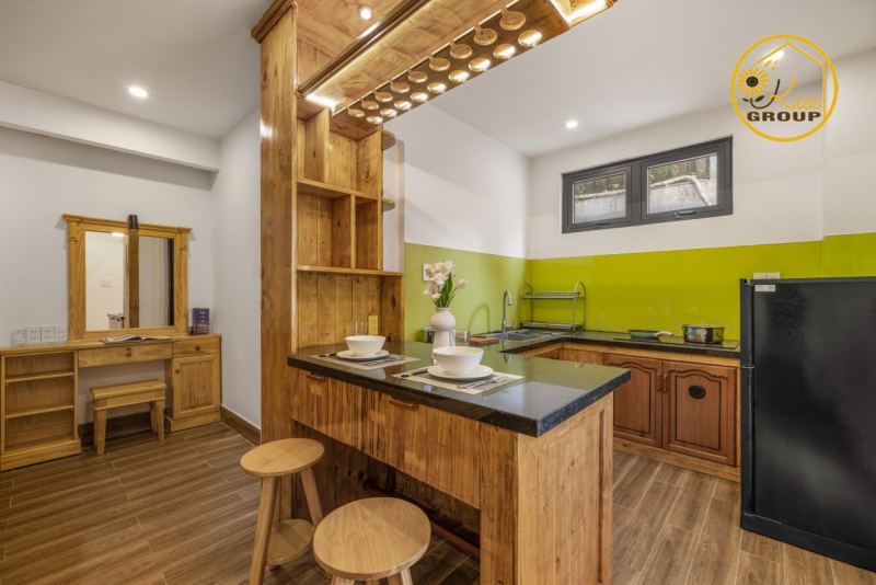 Studio with balcony and swimming pool on An Thuong 2 street